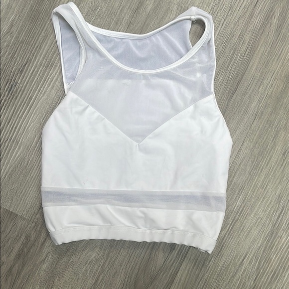 Varley White Mesh Athletic Top - Picture 1 of 4